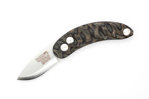 Woods Monkey Banana Peel by L.T. Wright - AEB-L Steel - Scandi Grind - Drop Point - 1/4" Python Micarta Twist Handle