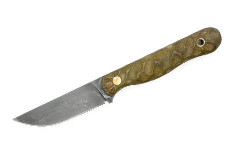 Bone River Co. - All Terrain Mini GEN 2 - 3" 52100 Steel W/ OD Green Micarta Handle
