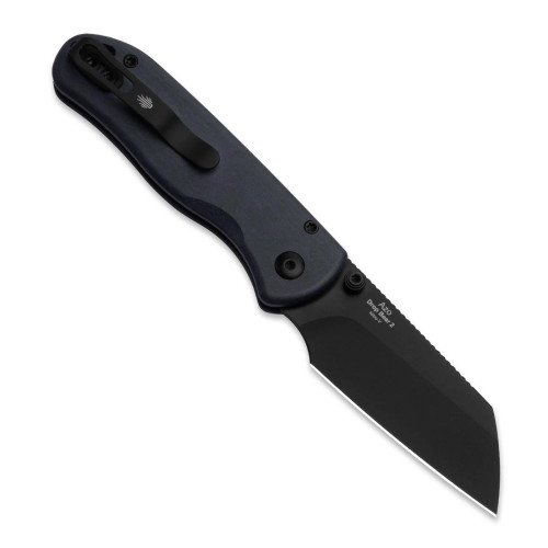 Kizer Knives - Drop Bear 2 - 2.97" Black DLC Nitro-V Blade W/ Blue Canyon Richlite Handle