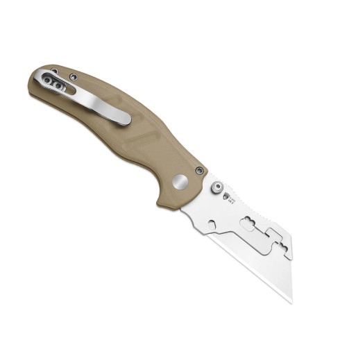 Kizer Knives - Sheepdog Utility - 2.8" Razor Blade W/ Brown G10 Handle