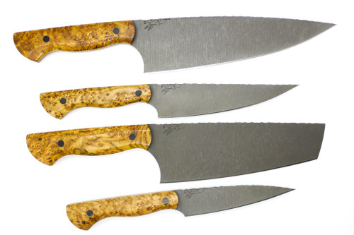 Half Face Blades - Chef Set - Burlwood, Allen Bolts, Smooth Grip