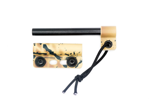 TKC Fire Starter Kit - Desert Camo Operator Series Kydex Holder and Handle