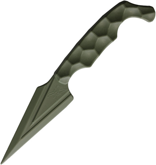 Stroup Knives: Ultralite Non-Metallic, Zytel Injected Mold Fixed Blade Knife w/ OD Green Sculpted Handle