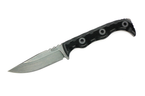 T.Kell Knives: Agent 005 - 3.25" Nickle Boron 80CRV2 Steel Blade w/ Black Battlelock Handle