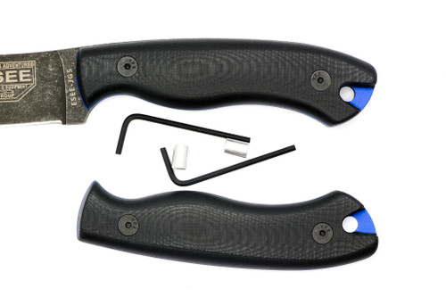 TKC G10 Handle for ESEE JG5 - Black W/ Blue Liner