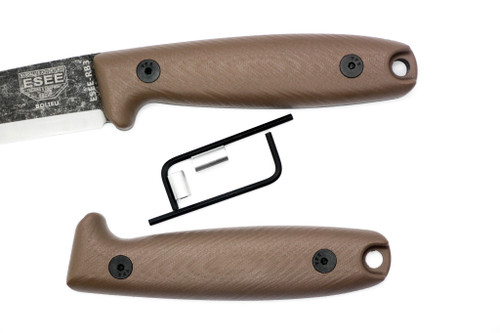 TKC:  G10 Handle for ESEE RB3 - Earth Brown