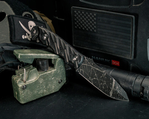 Half Face Blades - Disaster Jr - Black Dunes Carbon, Ti Allen Bolts, Textured Grip