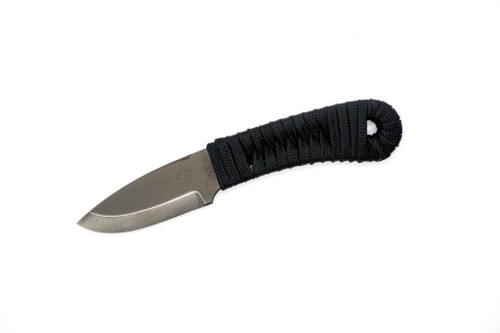 Dave Wenger Blades: Aphid XL-2- 2" Nitro-V Steel Blade - Black Paracord Wrapped Handle - Kydex Sheath