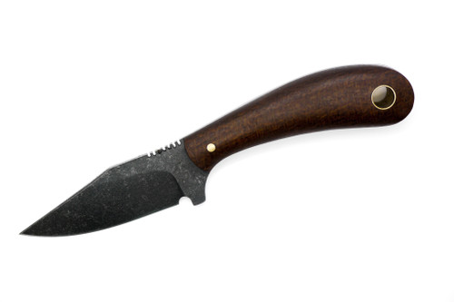 Primitive Woodsman - Guide Knife - 2.75" Black Oxide 80CRV2 Steel Blade w/ Burlap Micarta Handle