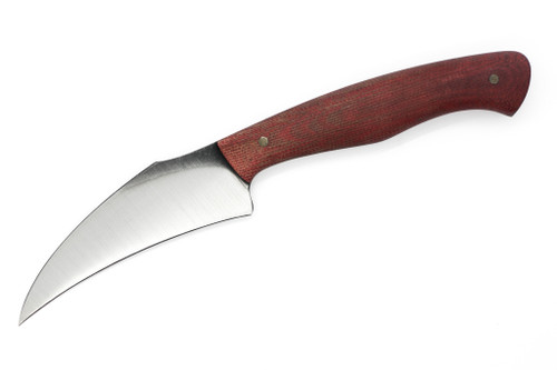 Primitive Woodsman - Carolina Reaper - 3.75" 80CRV2 Steel Blade w/ Red Micarta Handle