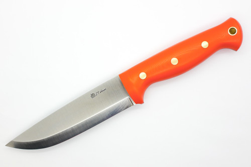 LT Wright Knives Forest Trail - A2 Steel - Scandi Grind - Orange G10 Handle - Matte Finish