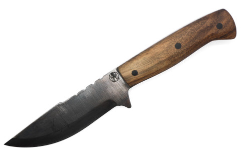 Drifter Blades - Overlander - 5.1" 80CRV2 Steel Fixed Blade W/ Black Walnut Handle and Leather Sheath