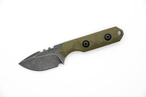 Tactical Pterodactyl Knives - Mini Camper - 1.75" Magnacut Fixed Blade W/ OD Green G10 Handle & OD Green Kydex Sheath