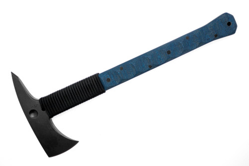 Dave Wenger Blades - Loki - 80CrV2 Steel - Sculpted Blue Burlap Micarta - Kydex Sheath