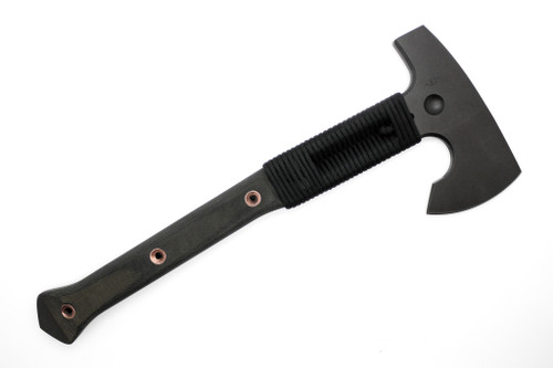 Dave Wenger Blades: Beohawk - 80CrV2 - Black Canvas Micarta - Leather Sheath