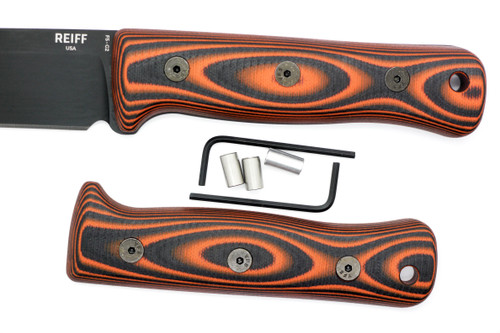TKC G10 Handle for Reiff Knives F5 GEN 2  - Tigerstripe 2x2 G-10