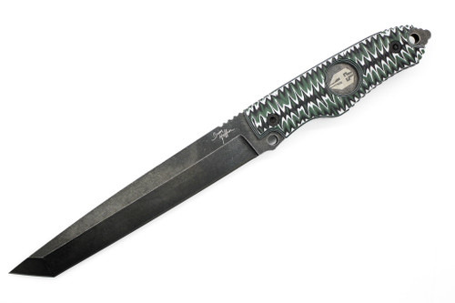Hoffner Knives: The Beast - 7" Black 440C Stainless Steel Fixed Blade Knife - Chiseled Dark Ops G-10 Grips