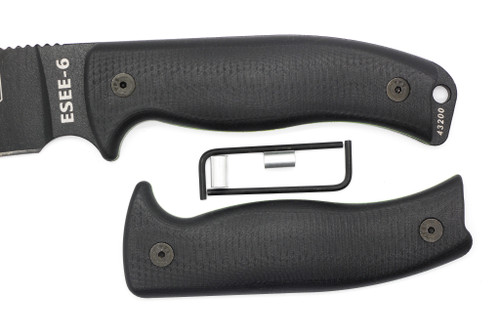 TKC 2.0 G10 Handle for ESEE 5/6  - Black W/ Green Liner G-10