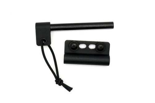 TKC Fire Starter Kit - Large Black Kydex Holder and Handle
