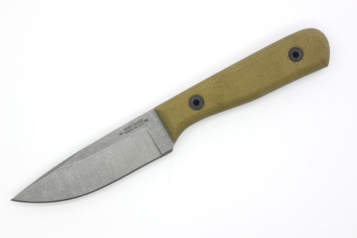 Very Good Knife Company - Hornet - 3.75" AEB-L Fixed Blade W/ Green Canvas Micarta Handle