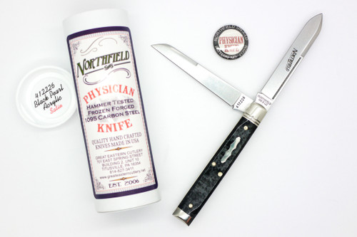 Great Eastern Cutlery Northfield UN-X-LD #41 Town Physician - 2 Blade - Black Pearl Acrylic Satin
