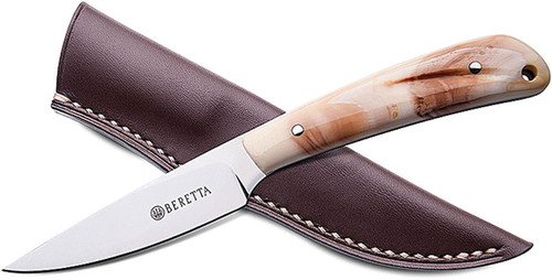 Baretta - Bird & Trout Knife - 3.25" N690 Stainless Steel Fixed Blade W/ Giraffe Bone Handle