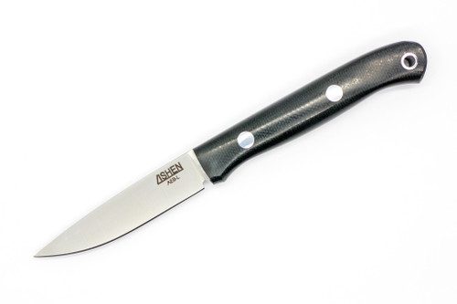 Lishen Knives - Little Fowl - 2.8" AEB-L Fixed Blade W/ Black Canvas Micarta Handle