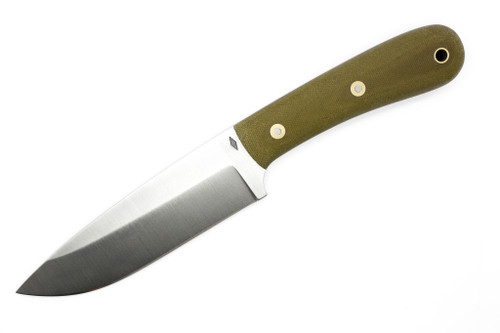 Battle Horse Knives - Scout Platoon  - 01 Steel Fixed Blade w/ Green Canvas Micarta Handle