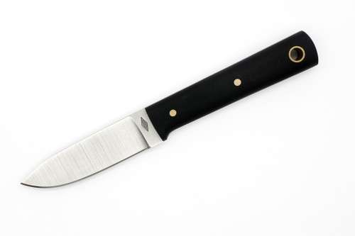 Battle Horse Knives - Maverick Colt - 01 Steel Fixed Blade w/ Black Canvas Micarta Handle