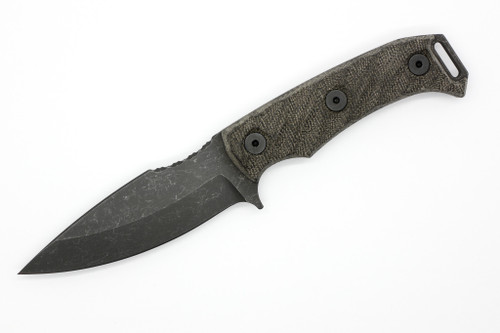 Half Face Blades - Ishi- Green Canvas Micarta, Allen Bolts, Textured Grip