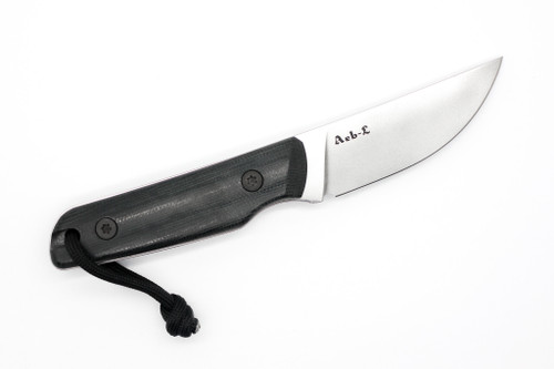 JP Bladesmithing - Shinobi XL - 3.125" AEB-L Fixed Blade W/ Black Canvas Micarta Handle & Black Kydex Sheath