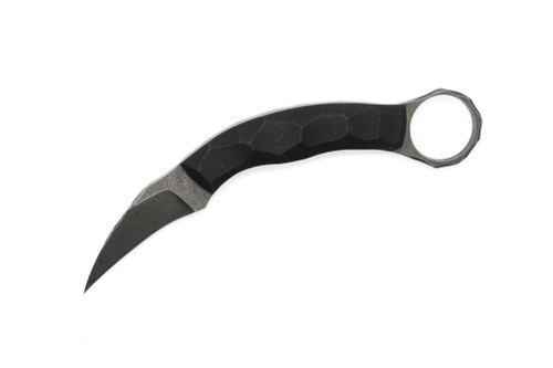 Aux Mfg - Karambit - 2"  AEB-L stainless steel Blade w/ Black G-10 Handle
