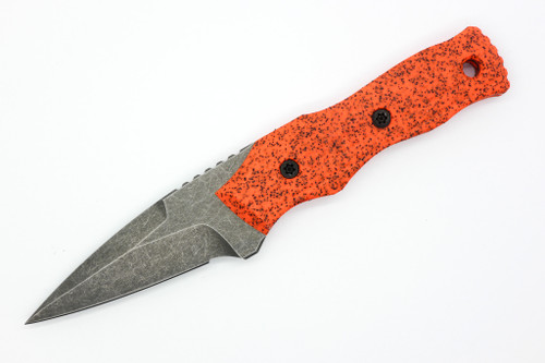 Aux Mfg & Hyper Collaboration - Sgain Dubh - 3" S35VN stainless steel Blade w/ Orange Grip-X Handles