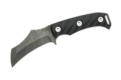 Half Face Blades - Vulture - Black G10, Ti Allen Bolts, Iron Grip, Open Tang