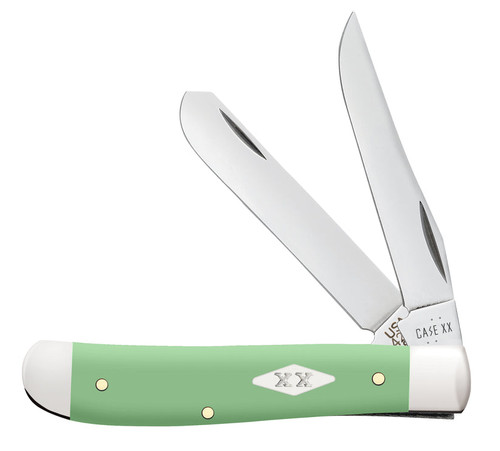 Case Cutlery: Mini Trapper - Smooth Mint Green Synthetic Handle - 2 Blade