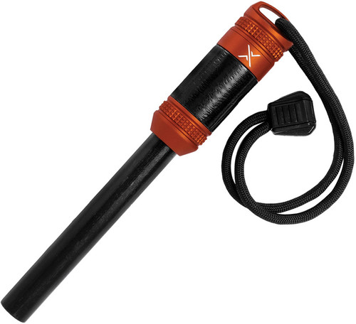 EXOTAC fireROD, 1/2" Ferrocerium Rod Tinder Capsule Firestarter XL - Orange
