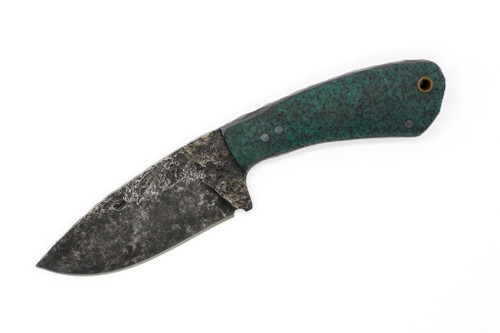 Black Bird Blades - Crow Hunter - 3.25" 80crv2 steel fixed black W/ Veridian Grip-X Handle