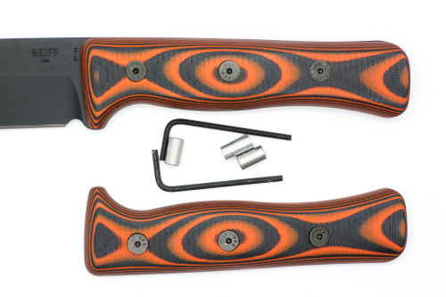 TKC G10 Handle for Reiff Knives F6 - Tigerstripe 2x2 G-10