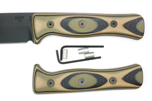 TKC G10 Handle for Reiff Knives F6 - Mil Spec Camo G-10