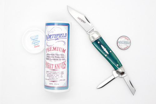 Great Eastern Cutlery Northfield UN-X-LD #57 Geppeto Whittler - 3 Blade - Ionian Blue Smooth Bone - Satin