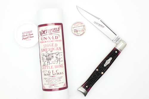 Great Eastern Cutlery Northfield UN-X-LD #63 Fish Tail - 1 Blade - Plum Jigged Bone