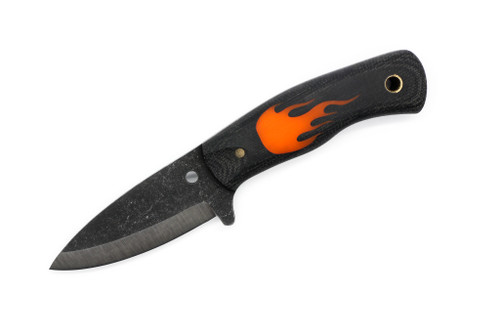 Primitive Woodsman - FoxFire - 2.5" Black Oxide 80CRV2 Steel Blade w/ Glow In The Dark Flame Handle