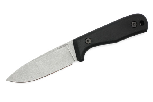 Very Good Knife Company - Rogue - 4" AEB-L Fixed Blade W/ Black Canvas Micarta Handle