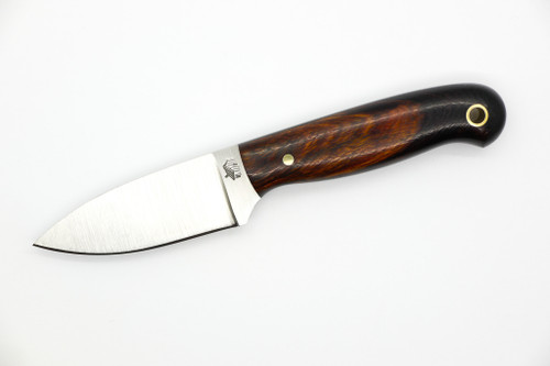 LT Wright Knives Patriot - CPM 3V Steel - Flat Grind - Desert Ironwood W/ Black Liners - 5