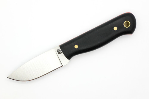 LT Wright Knives Brumby Lite - A2 Steel - Flat Grind - Black Canvas Micarta W/ Orange Liners Handle - Matte Finish