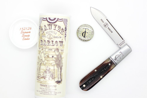 Great Eastern Cutlery GEC #15 Tidioute Cutlery Sawyer Barlow - 1 Blade - Brown Soup Bone - Charlie Campagna SFO