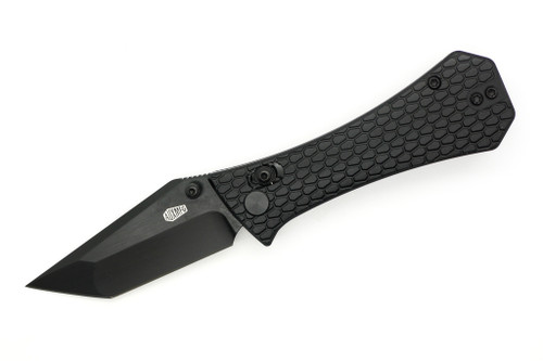 Aux Mfg - Pocket Tanto CB - 2.75" 14c28n Steel Folding Blade w/ Black Milled Aluminum Handles