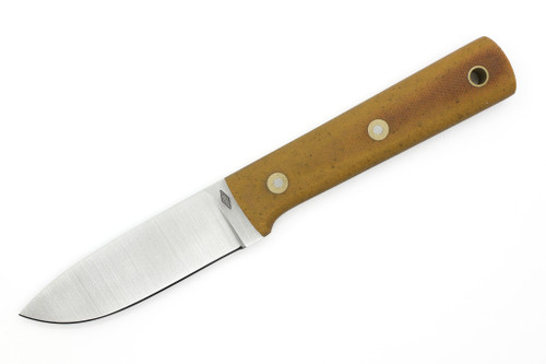 Battle Horse Knives - Maverick Scout - 01 Steel Fixed Blade w/ Natural Canvas Micarta Handle