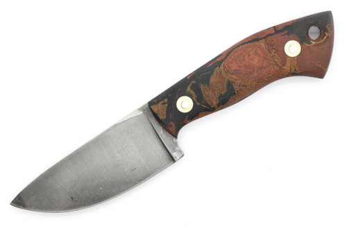 Fire Creek Forge - Sidekick - 3.2" 52100 Steel Fixed Blade W/ Burl Micarta Handle