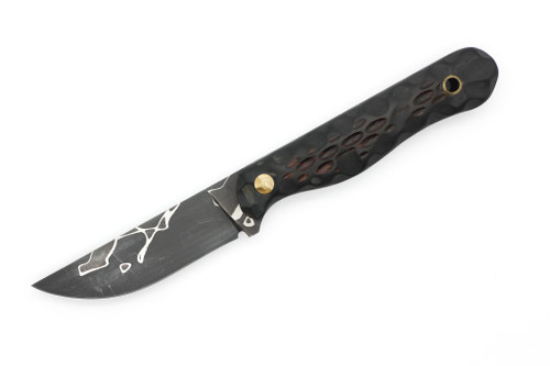 Bone River Co. - All Terrain Mini GEN 2 - 3" Baker Forged Tsunami GoMai Steel W/ Jigged Buffalo Horn Handle